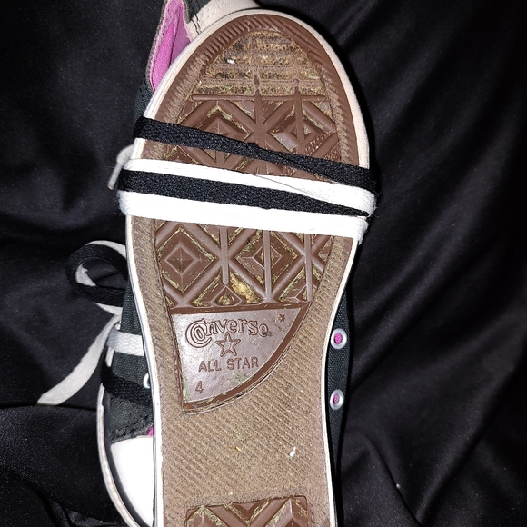 Converse Pink and black checker size 4 - Picture 2 of 2